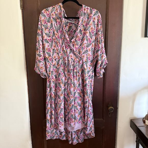 DAY Birger et Mikkelsen | Amethyst Purple Floral Chiffon Faux Wrap Dress Size 10 - Picture 8 of 10